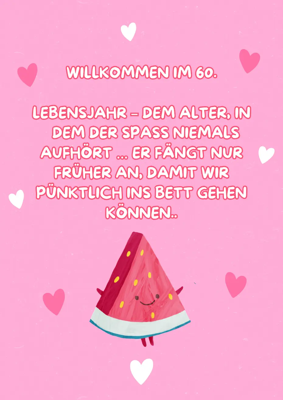 Lustige Glückwünsche zum 60