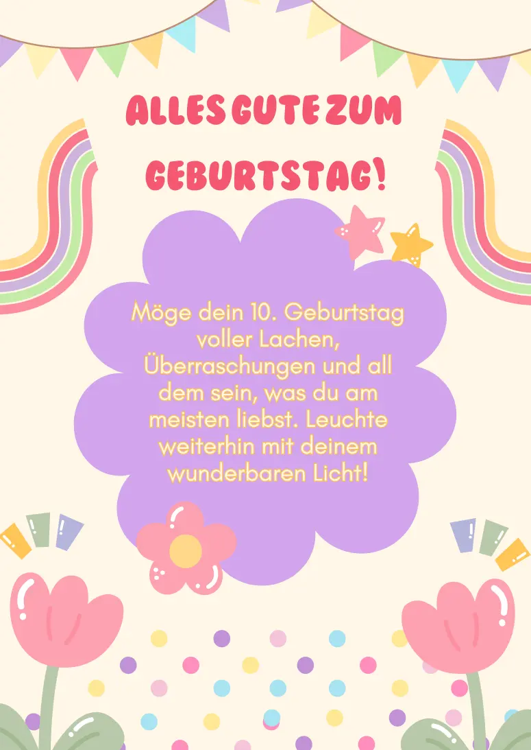 10 Geburtstagswünsche