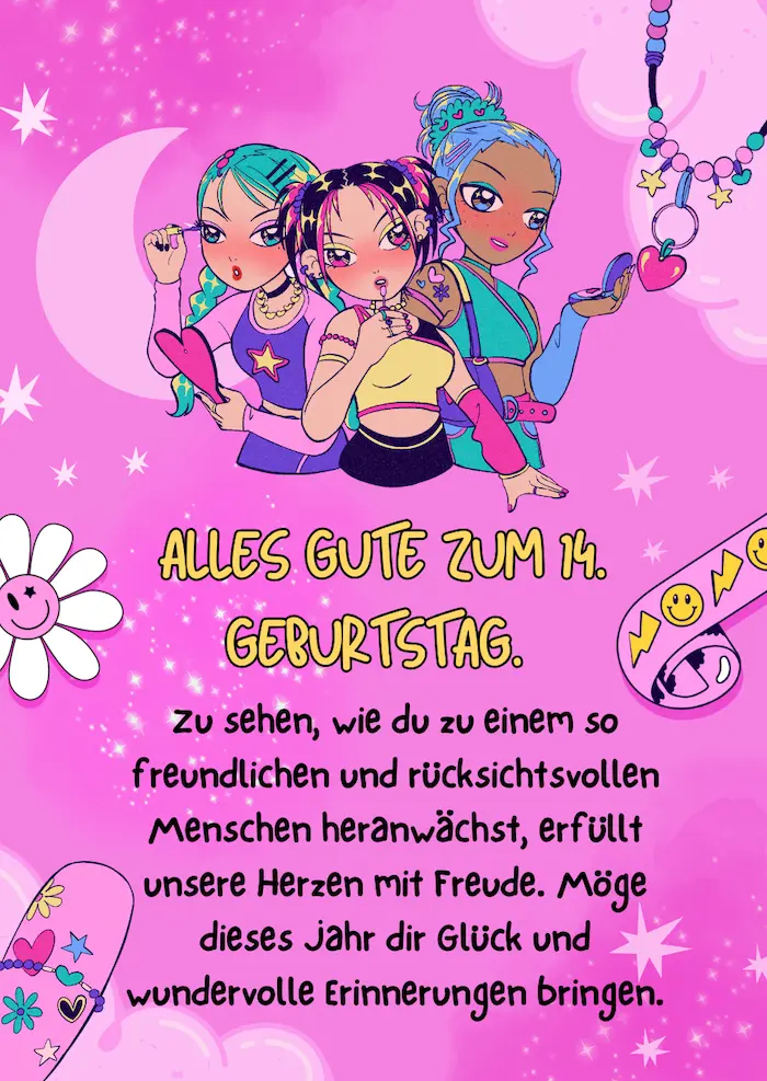 Alles Gute zum 14. Geburtstag.