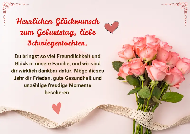 Geburtstagswünsche Schwiegertochter