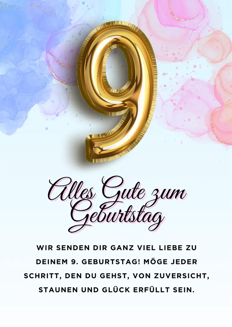 geburtstagswünsche zum 9. geburtstag