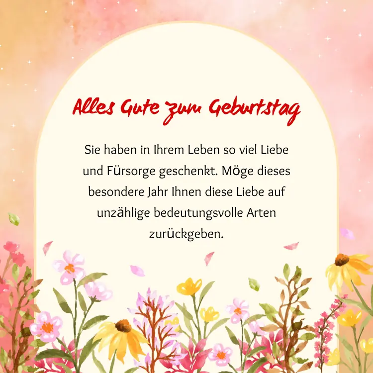 Alles Gute zum Geburtstag frau