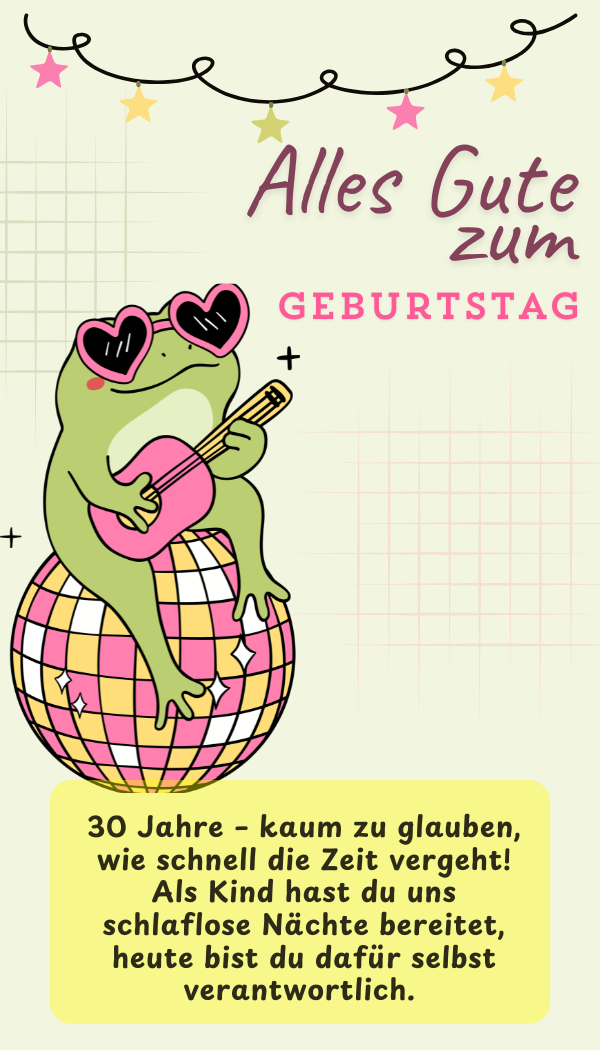 lustige glückwünsche zum 30. geburtstag sohn